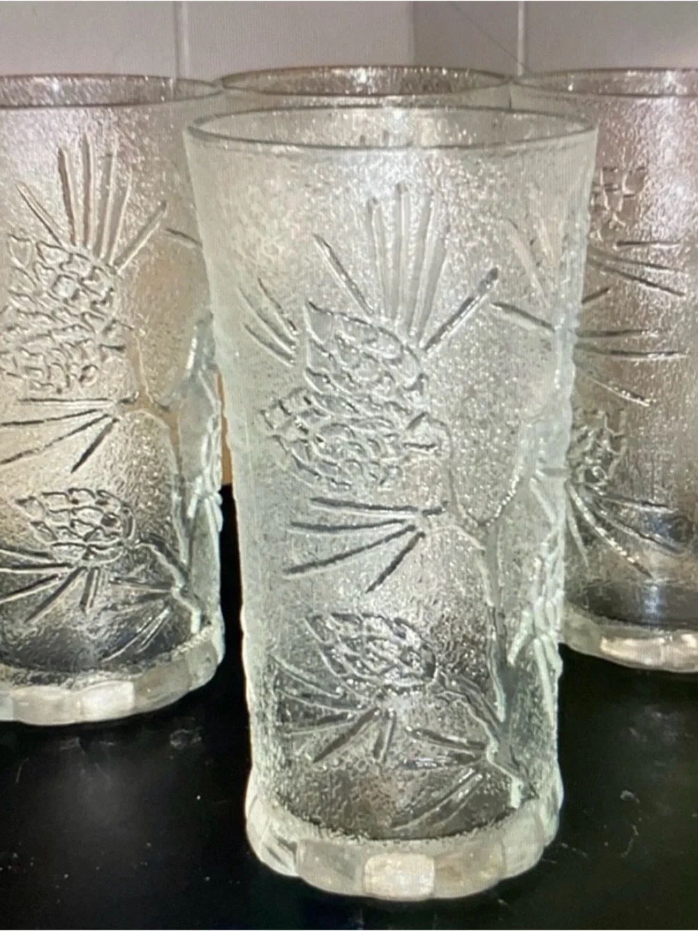 4-Ponderosa Textured Glass Iced Tea 1970’s